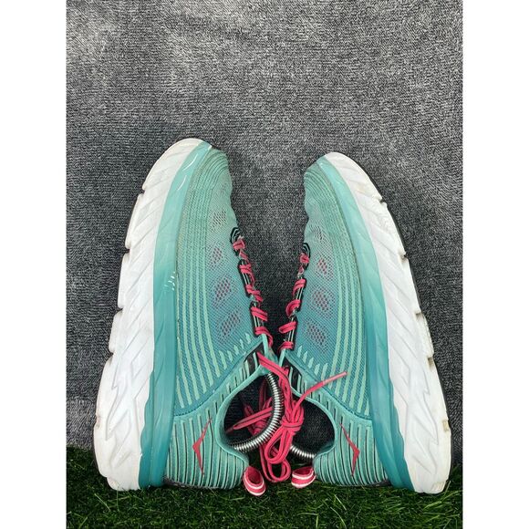 HOKA One One Bondi 6 Women’s Running Shoes Size 8 Teal Pink - Picture 6 of 8